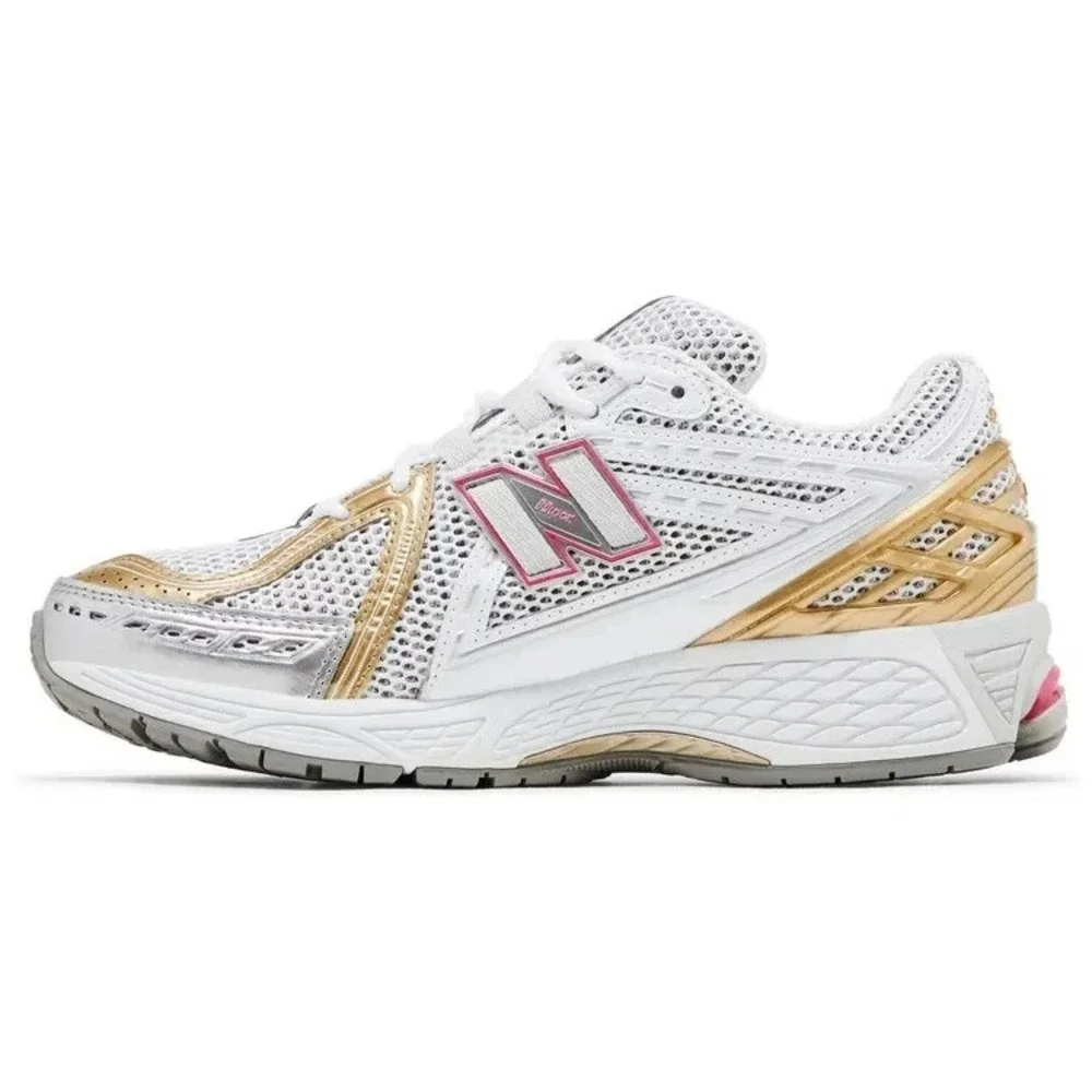 New Balance Women's White Pink Gold 1906R Running Shoes